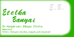 etelka banyai business card